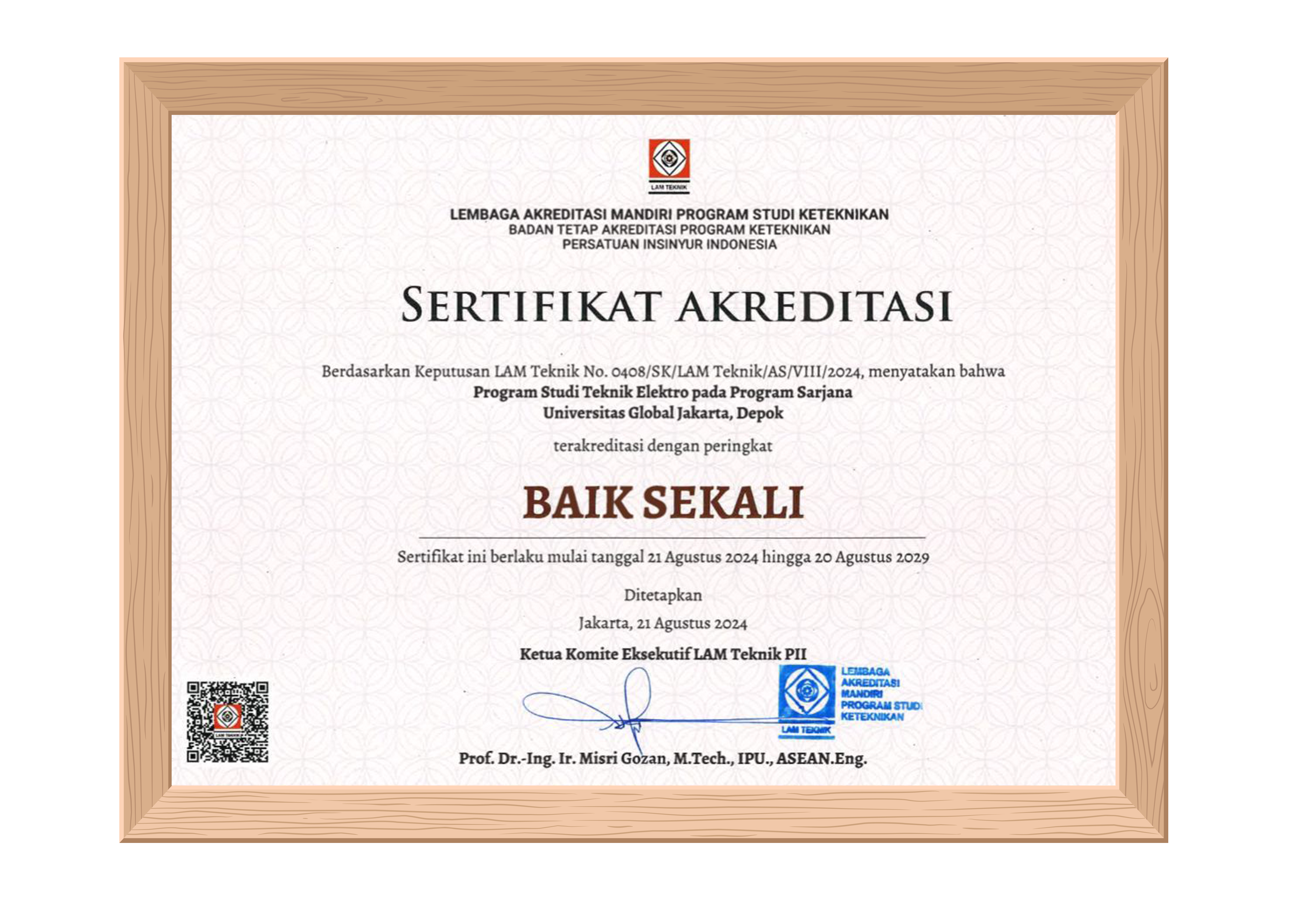 Sertifikat Akreditasi Prodi Elektro