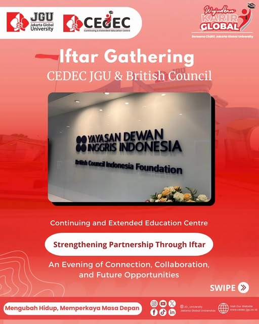 CEdEC JGU Hadiri Undangan Iftar Bersama British Council, Perkuat Peluang Kemitraan Internasional - Sani Salsabil - Prof. Dr. Eddy Yusuf