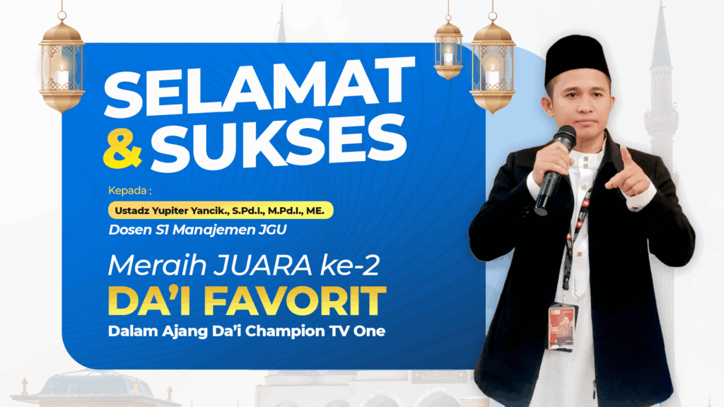 Dosen JGU Raih Juara 2 Da'i Favorit dalam Ajang Da'i Champion TV One